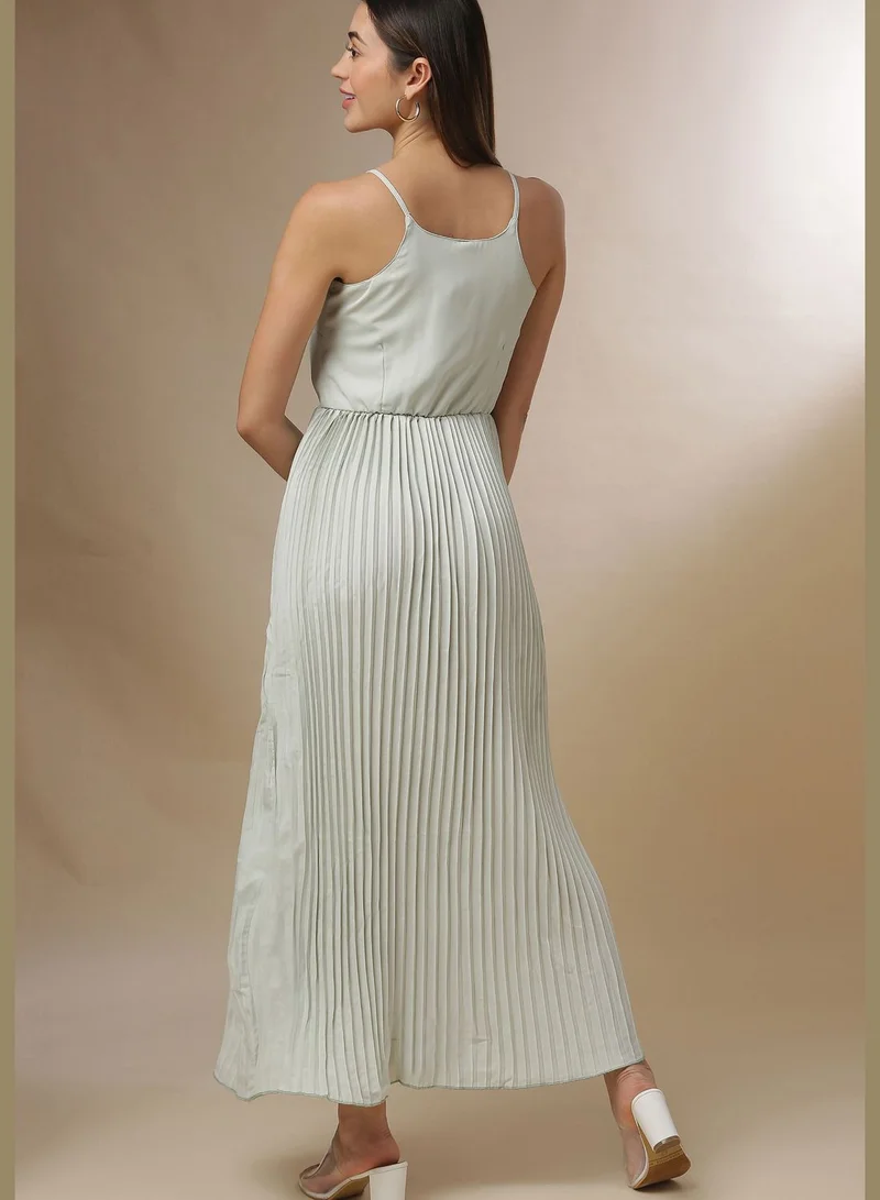 Campus Sutra Pleated Maxi Dress