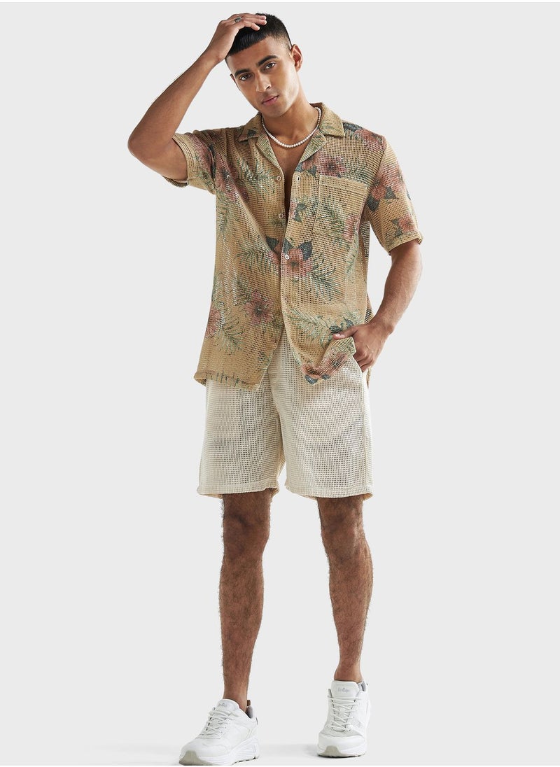 FAV Textured Drawstring Shorts  - Image 4