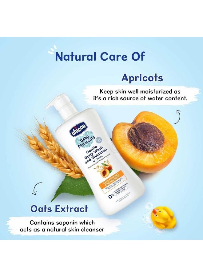 شيكو بيبي مومنتس غسول وشامبو لطيف للجسم بخلاصة الشوفان والمشمش، 500 مل - Image 4