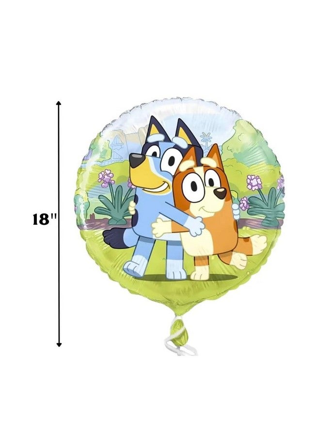 Unique Bluey Round Multicolor Foil Balloon - 18" | Premium Quality & Reusable - Perfect for Celebrations & Kids Parties (1 Count Pack) - Image 2