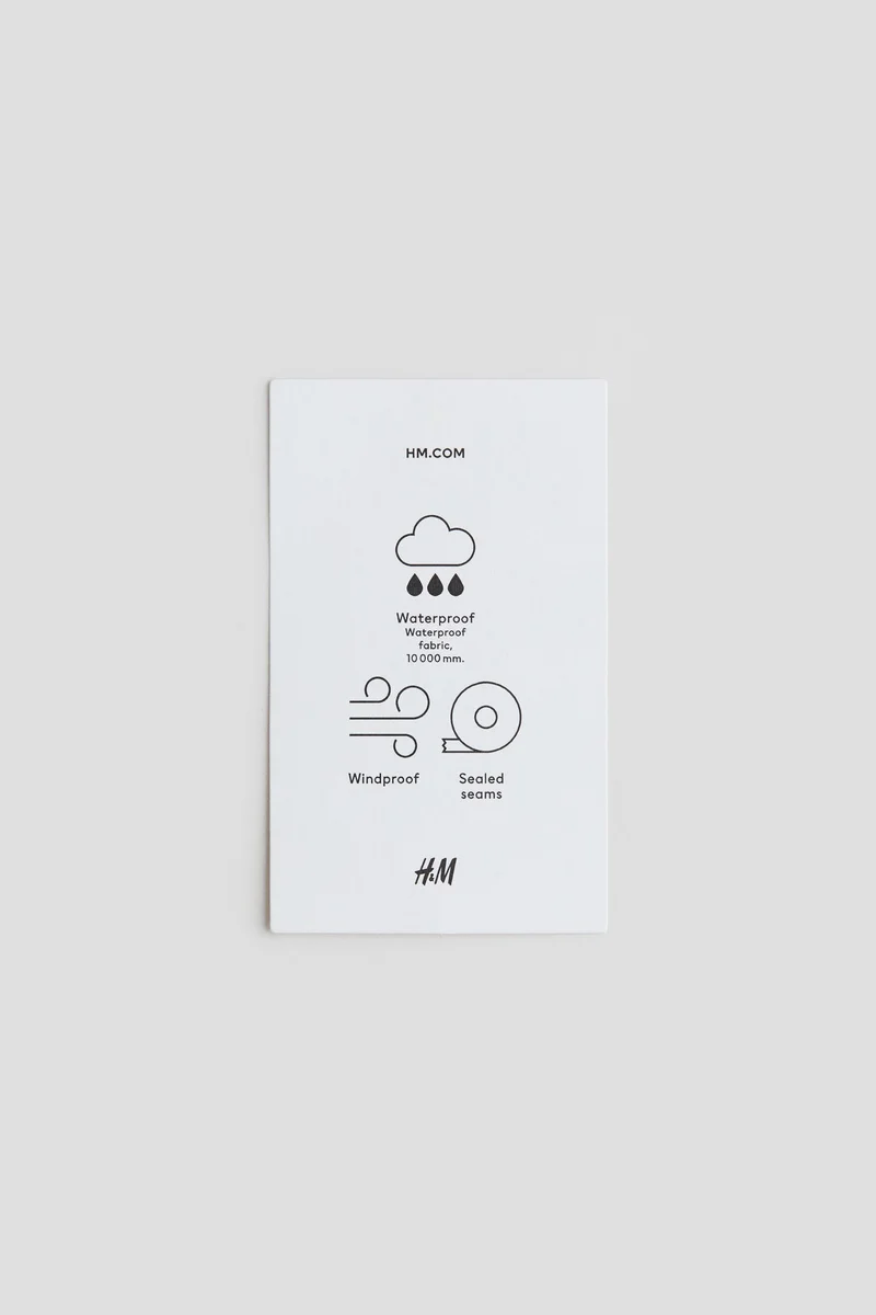 اتش اند ام جاكيت من نسيج مقاوم للمطر