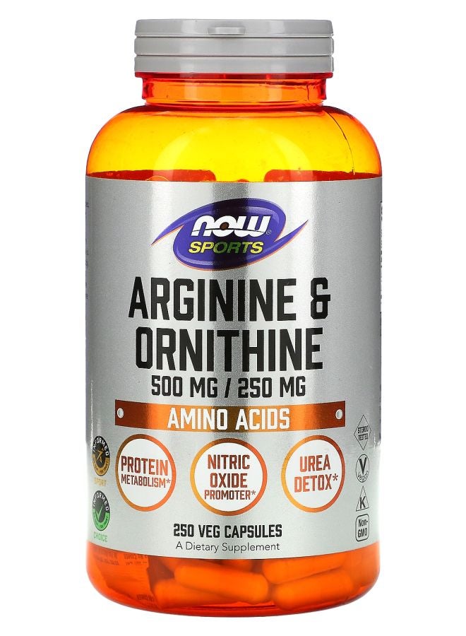 now Sports Arginine & Ornithine 250 Veg Capsules