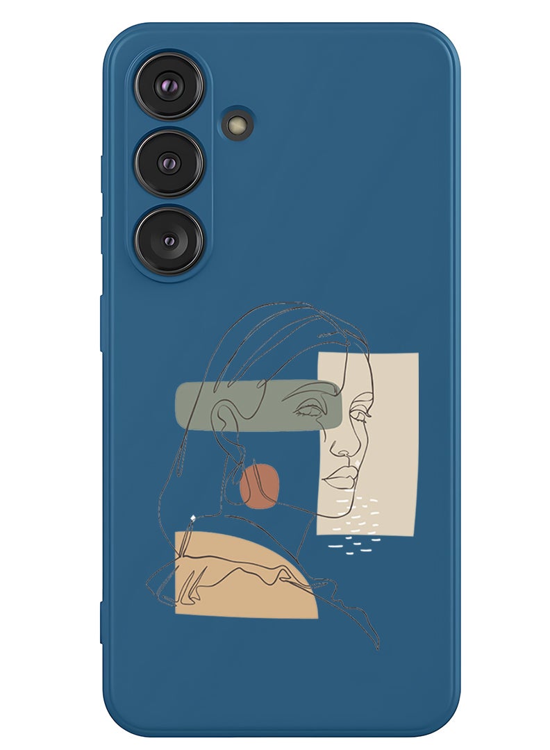 Theodor Protective Slim Fit Case Liquid Silicone Cover with Full Body Protection Anti-Scratch Shockproof Case For Samsung Galaxy S25 (Blue) - Women - Image 1