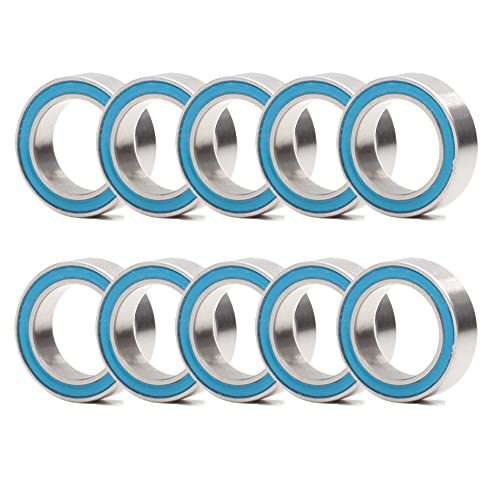 FUSHIBEARING MR128-2RS Ball Bearing 8x12x3.5mm Compatible with Traxxas 7020 RC Vehicles,8x12mm ABEC-3 Blue Rubber Sealed Ball Bearings (Pick of 10pcs) - Image 1