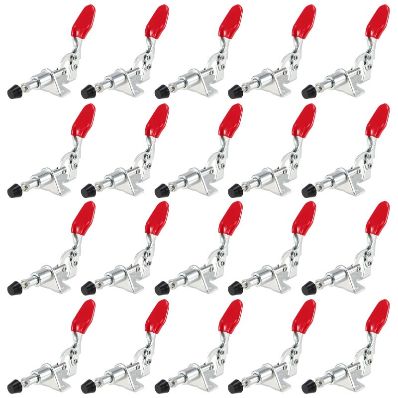 PINGEUI 20 Pack Adjustable Toggle Clamp 301 AM Push Pull Quick Release Action Toggle Clamp for Woodworking Welding - Image 2
