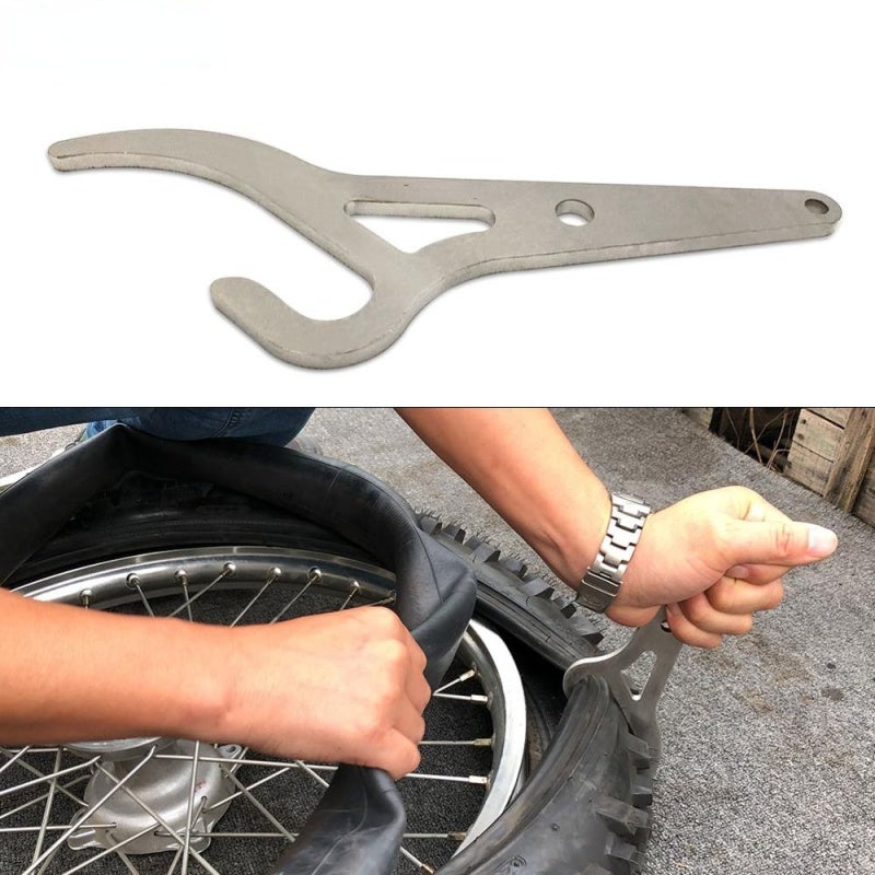 Tire Bead Lifter: Silver Sturdy Stainless Steel, No Tire Scratch, Lightweight Tire Wrench - Durable Corrosion-Resistant Tire Lever for Motorcycle Car Tire Repair - Image 2