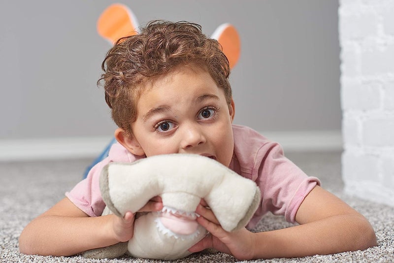 وايلد ريبابليك لعبة قطيفة من على شكل سمكة قرش المطرقة، ألعاب Cuddlekins الناعمة، هدايا للأطفال بطول 50 سم، رمادي/أبيض - Image 3