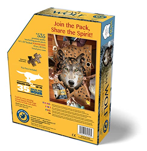 Madd Capp Puzzles - I AM Wolf - 550 pieces - Animal Shaped Jigsaw Puzzle - Image 3