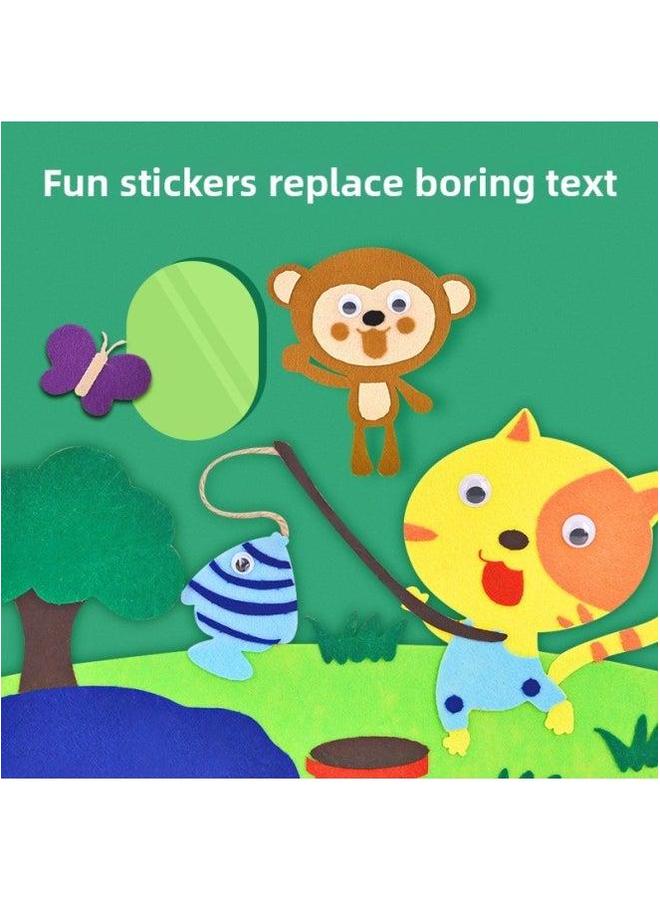 Children's Handmade Self-Made Picture Books Kindergarten Making Diy Material Bag For Early Education Parent-Child Story Books-Color:Greedy Caterpillar (2mm Thickened Opp Bag)  - Image 5
