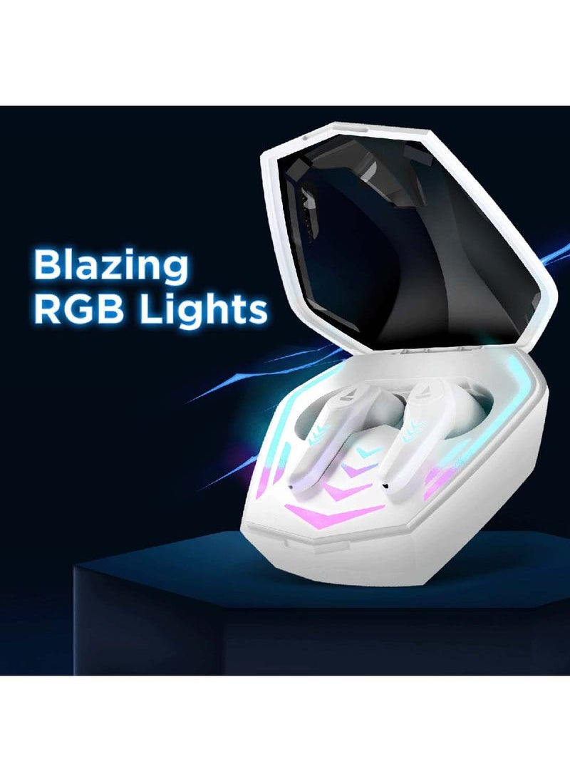 TIGER Immortal 131 True Wireless Earbuds White Sabre – 40Hrs Total Playback, Beast Mode with 40ms Ultra Low Latency for Gaming, Dual ENx Mics for Clear Calling, ASAP Charge, Bluetooth v5.3, IPX5 Water Resistance & Ergonomic Fit for Daily Use & Workouts  - Image 4