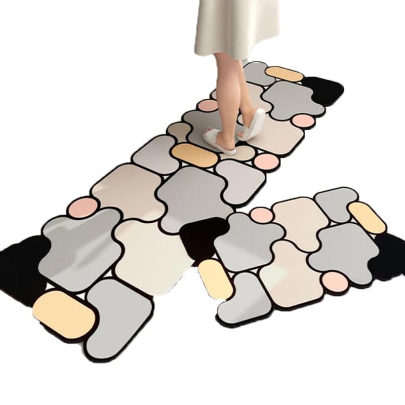 Scizor Kitchen Rugs Pack of 2 NonSlip Washable Durable Kitchen Runner Hallway Runner AntiFatigue Kitchen Rug Runner for Kitchen Carpet for BathroomLiving Room Hallway SC03