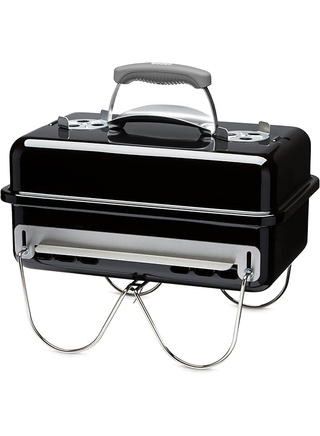 Weber Go Anywhere Barbecue Portable Charcoal Grill Porcelain Enameled Base And Lid 36.9Cm Height X 53.4Cm Width X 31Cm Depth - Image 1