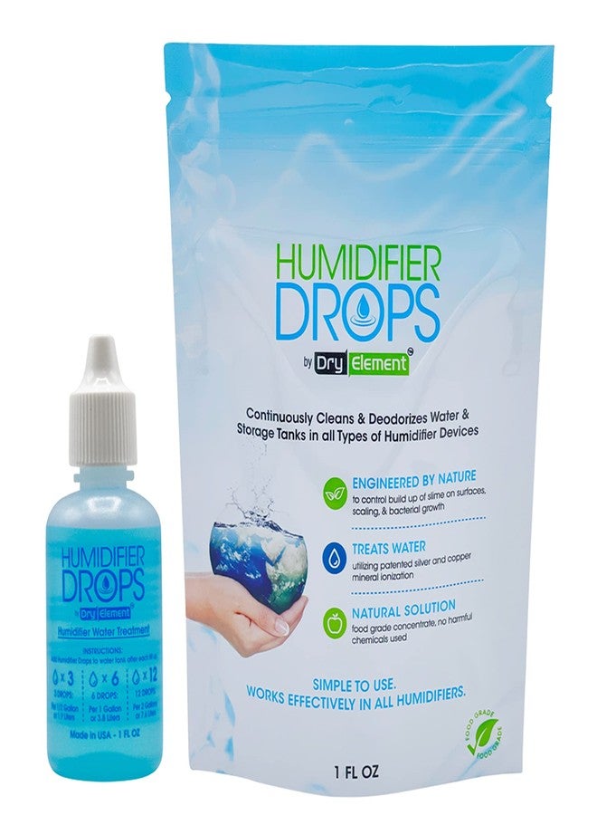 Dry Element The Original Humidifier Drops - Premium Food Grade Concentrate, Slows Down Residue Accumulation on Surfaces, Minimizes Scaling - Freshens Water in All Humidifier Models, 100+ Day Supply, Made in USA - Image 1