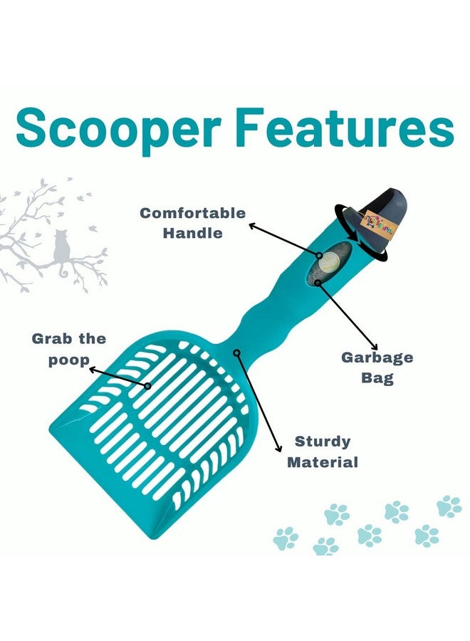 Western Era 'S Feline Waste Management Tool: Innovative Scooper With Integrated Bag Dispenser, Promotes Hygiene And Convenience, Long Handle For Easy Handling, Deep Shovel Design For Efficient Cleaning - Image 4