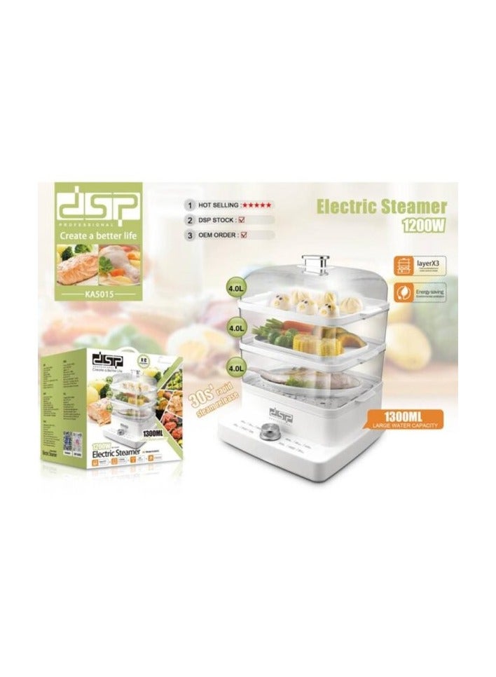 DSP Dsp KA5015, Food Steamer 1200w  - Image 2