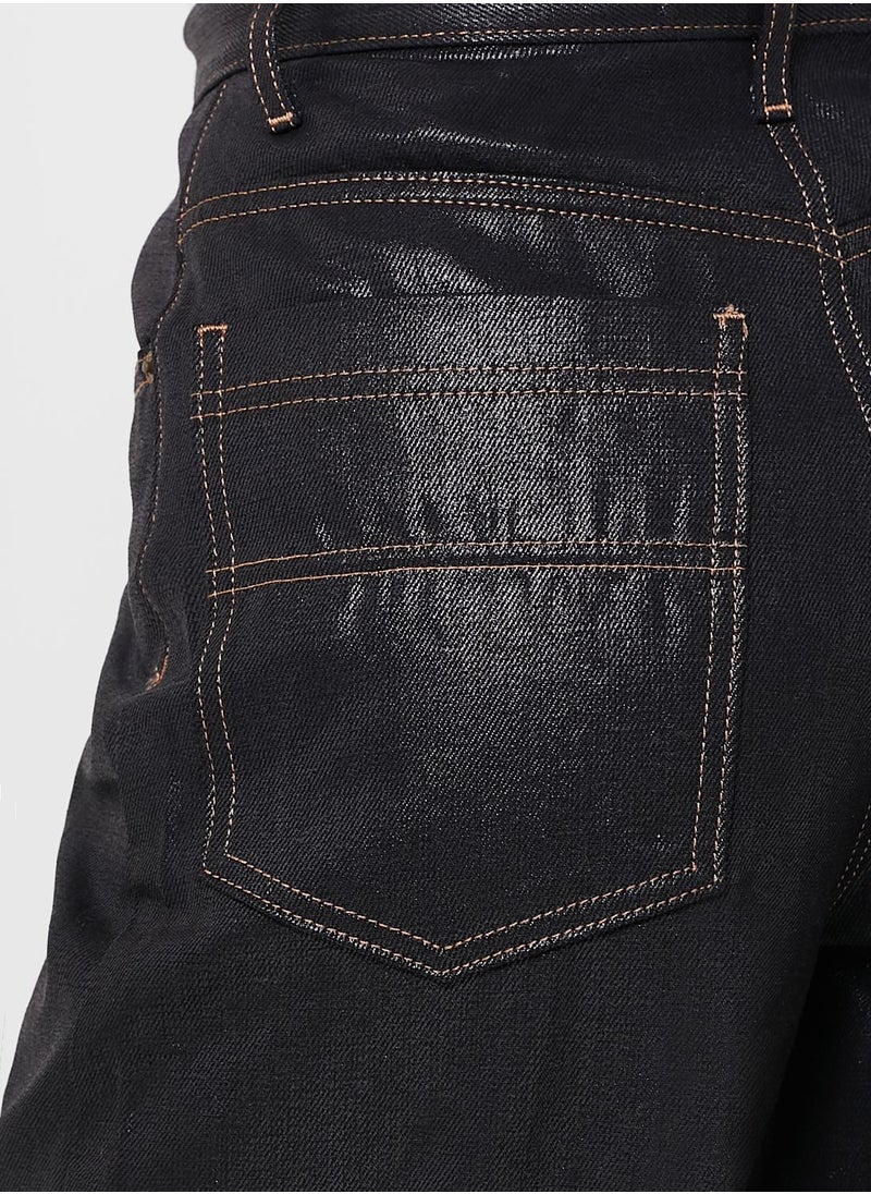 TOPSHOP - Pocket Detail Straight Jeans - Image 1