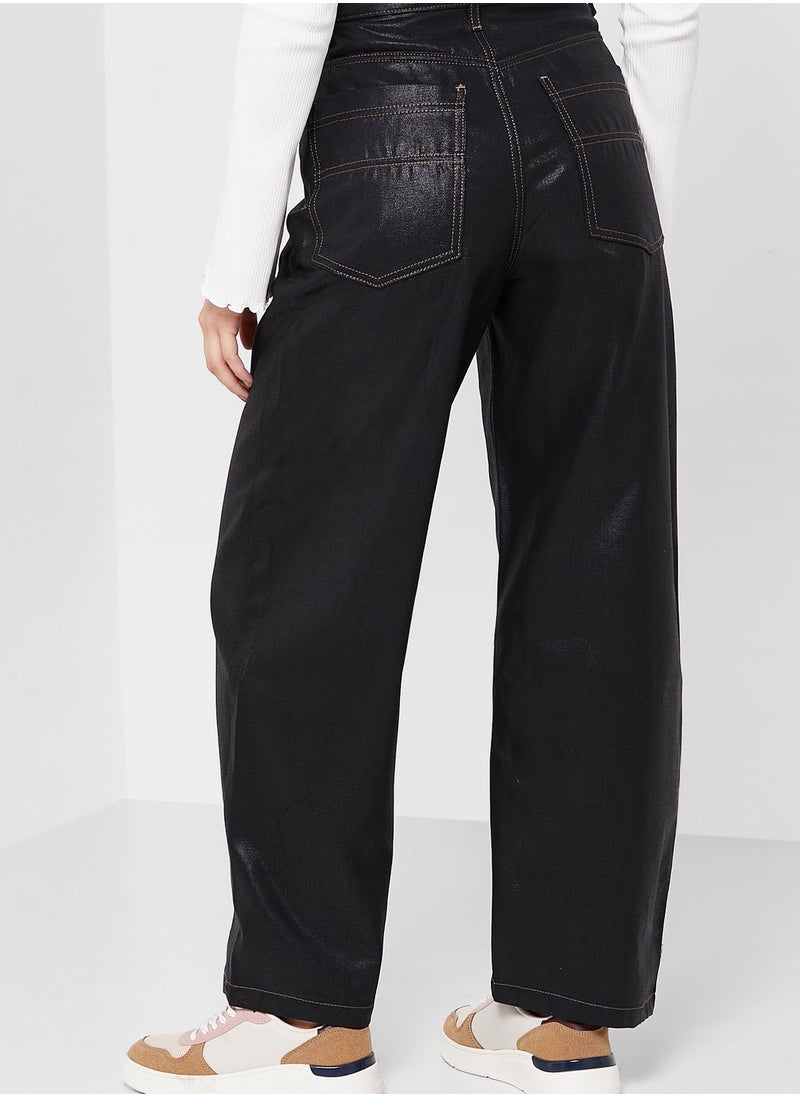 TOPSHOP - Pocket Detail Straight Jeans - Image 1