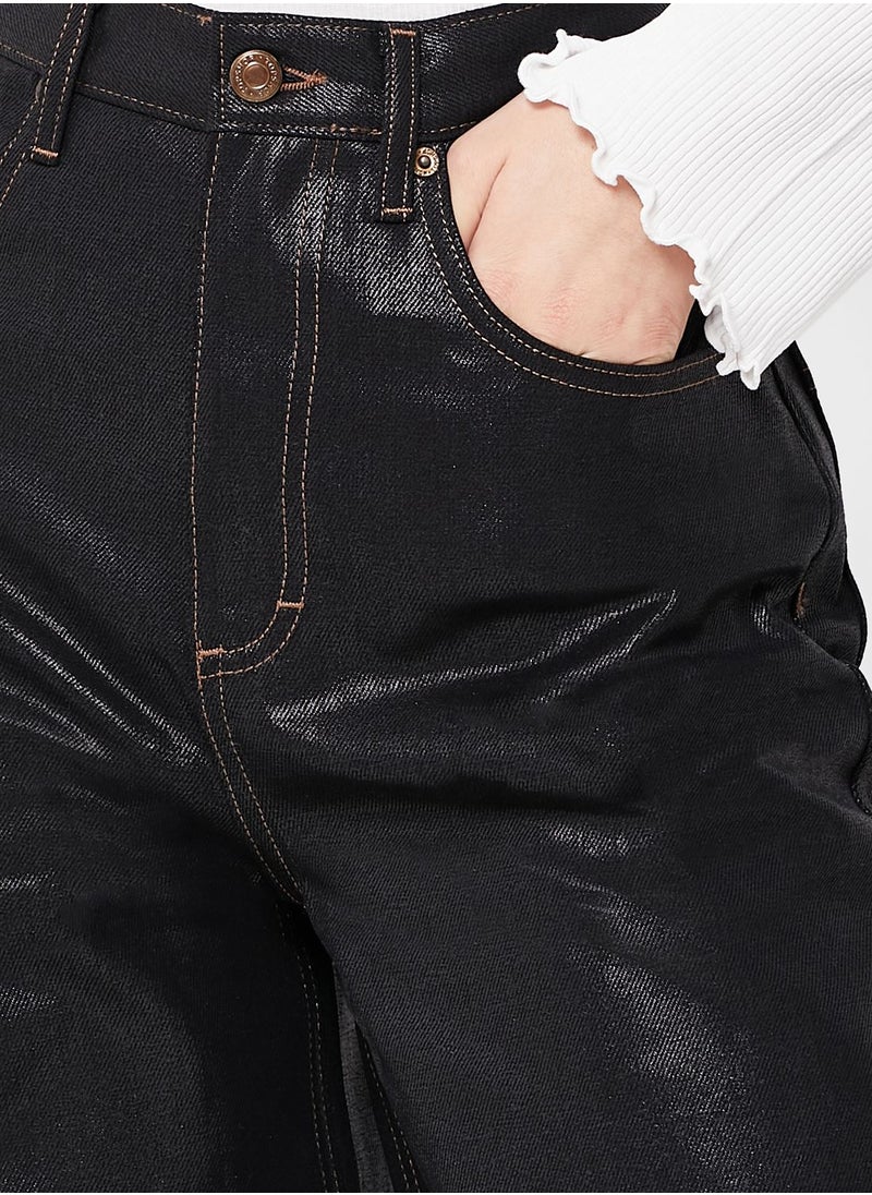 TOPSHOP - Pocket Detail Straight Jeans - Image 1