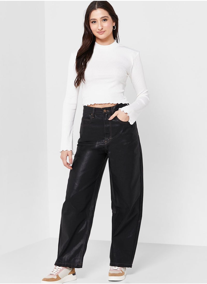 TOPSHOP - Pocket Detail Straight Jeans - Image 1