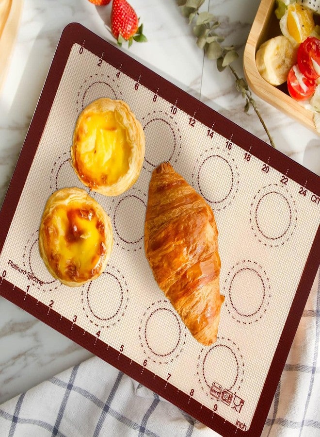 RUDRO IMPEX Silicone Baking Mat, Non-Stick Food Safe Oven Liners, Rolling Pastry Sheet, Reusable Non-Slip Cooking Pad for Macaron, Cookie, Dough and Pizza with Measurement(Grey)(21 x 30cm) (Pack of 2) - Image 3