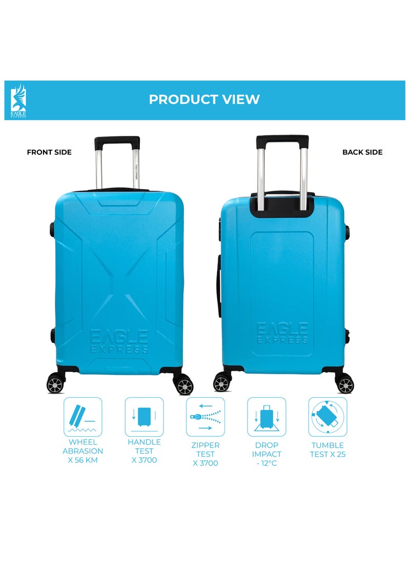 Eagle Express EXPEDITION ABS HARD TROLLEY 20,24,28 inch 3 Piece Set LIGHT BLUE  - Image 3