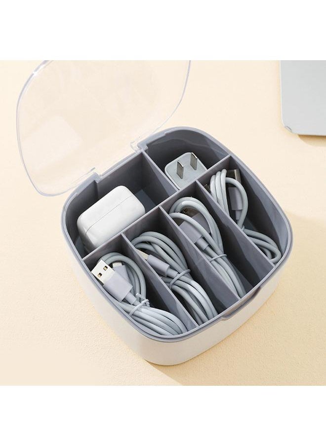 Thoraya Cable Organizer Box with Lid Plastic Power Strip Holder Desk Cord Storage Box for Messy Cables Wire Management  - Image 5