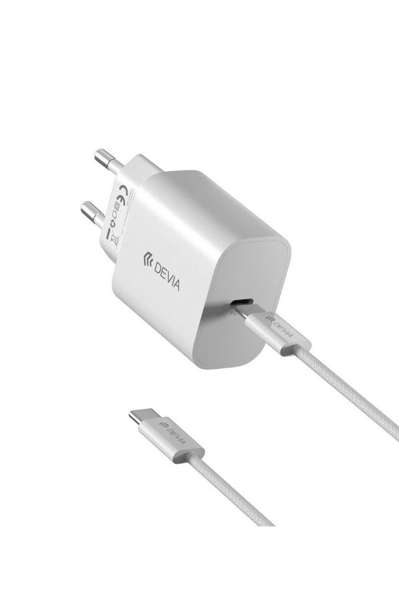 DEVIA Smart Series GaN Charger PD 30W Set With USB-C Cable 60W - RCE-3005CL - Image 1