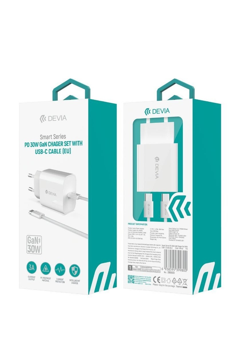 DEVIA Smart Series GaN Charger PD 30W Set With USB-C Cable 60W - RCE-3005CL - Image 4