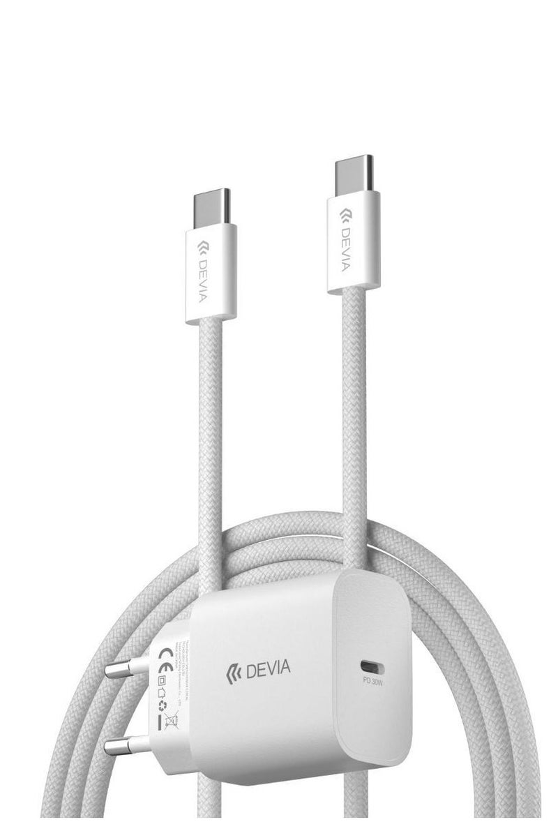 DEVIA Smart Series GaN Charger PD 30W Set With USB-C Cable 60W - RCE-3005CL - Image 2