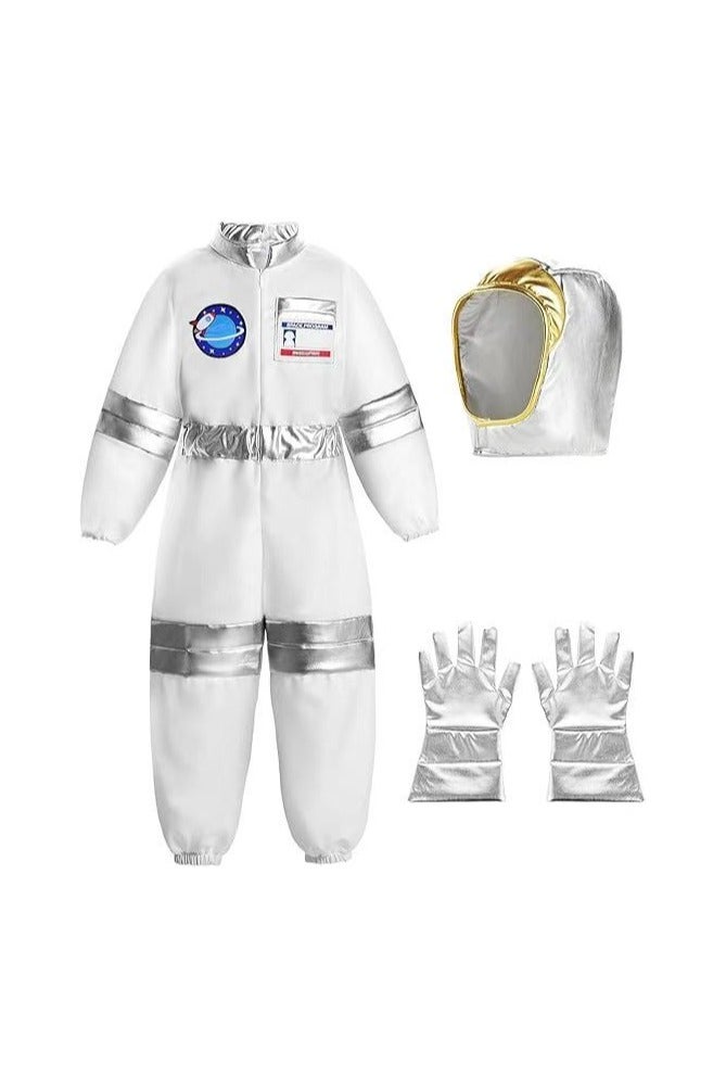 Stellar Explorer Children's Astronaut Costume Set (with Helmet + Gloves) | Role-Play Toy for Ages 4-12 | STEM Education + Party Performance  - Image 2