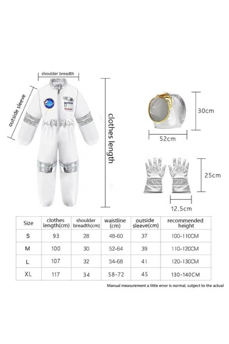 Stellar Explorer Children's Astronaut Costume Set (with Helmet + Gloves) | Role-Play Toy for Ages 4-12 | STEM Education + Party Performance  - Image 4
