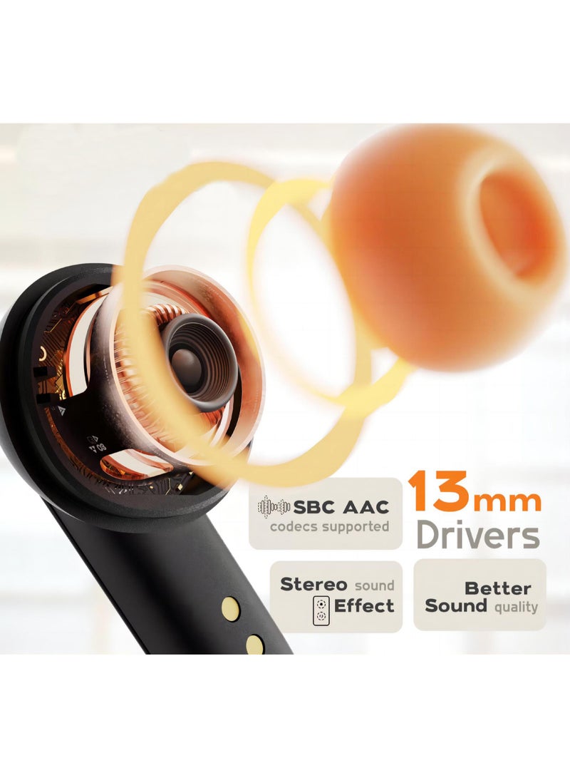 Bluetooth Headphones True Wireless Earbuds 60H Playback LED Power Display Earphones with Wireless Charging Case IPX5 Waterproof in-Ear Ear buds with Mic for TV Smart Phone Laptop Computer Sports  - Image 3
