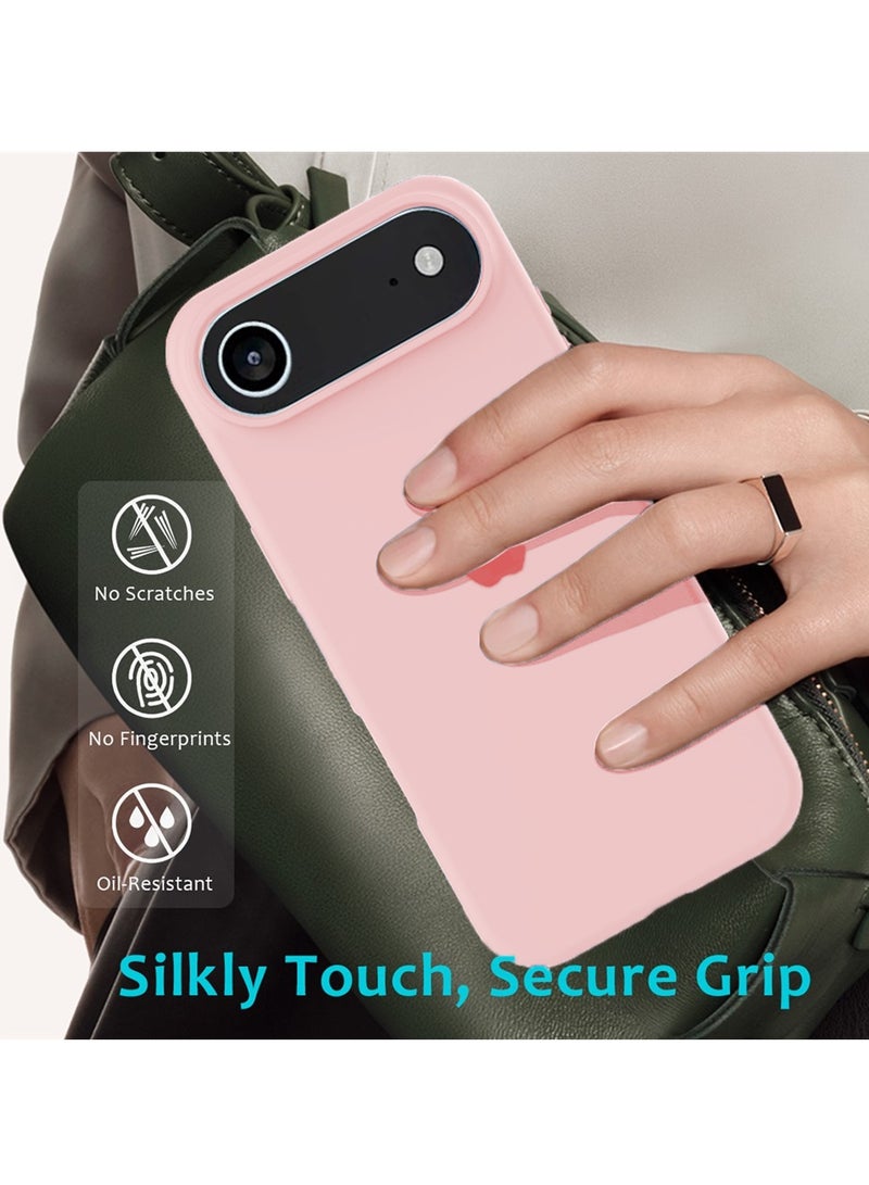 Wtech Apple iPhone Air 5G 2025 Luxury Premium Quality Liquid Silicone Case Cover (MCRPSN) - Light Pink - Image 2