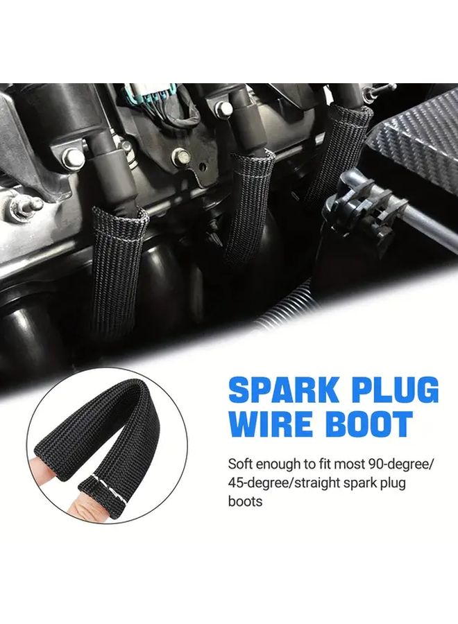 Red Spark Plug Heating Boots 4pcs 2500 Degree Heat Resistant For LS1 LS2 SBC BBC 350 454 - Image 2