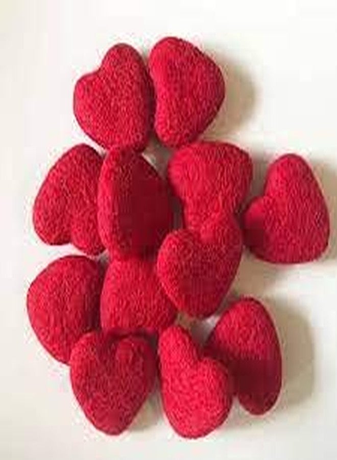 OON Wool Felt Heart Shape 50 Pieces for Anniversary/Party/Valentine/Wedding Decoration Crafts DIY Size 2.5 cm Color Red (50) - Image 1