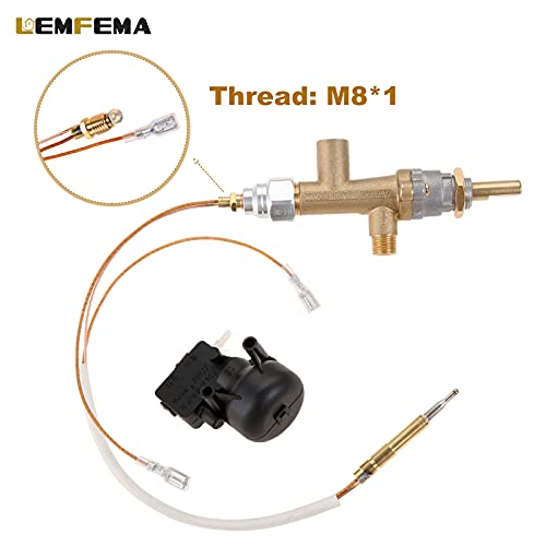 Lemfema Propane Gas Patio Heater Repair, Replacement Parts for Thermocouple Sensor & Dump Switch Controls Safety Kit,Main Control Valve with Pilot Port Kit - Image 3