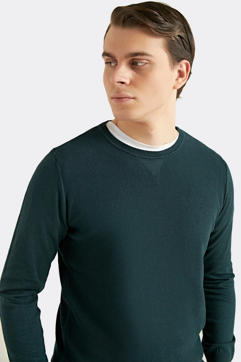 D'S DAMAT Regular Fit Green Sweater 7HC061516200D