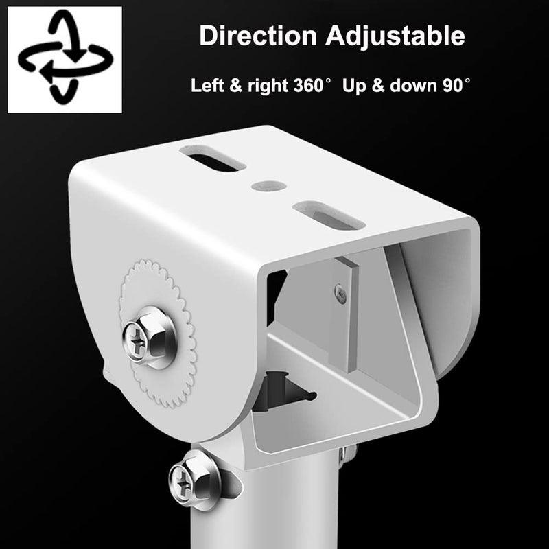 FINXRoll Security Camera Mounting Bracket Extender Pole,J-Shaped 30-60cm Adjustable Ceiling Mount Bracket for CCTV IP Camera,Solid Metal Powder Spray Coating - Image 2