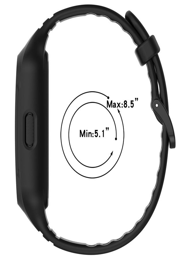أساور معصم بديلة من Disscool متوافقة مع ساعات هواوي Band 9/Band 8/Band 7/Band 6/Band 6 Pro، سوار معصم مدمج من السيليكون الناعم قابل للتعديل مع آلية فك سريعة للرجال والنساء (أسود) - Image 5