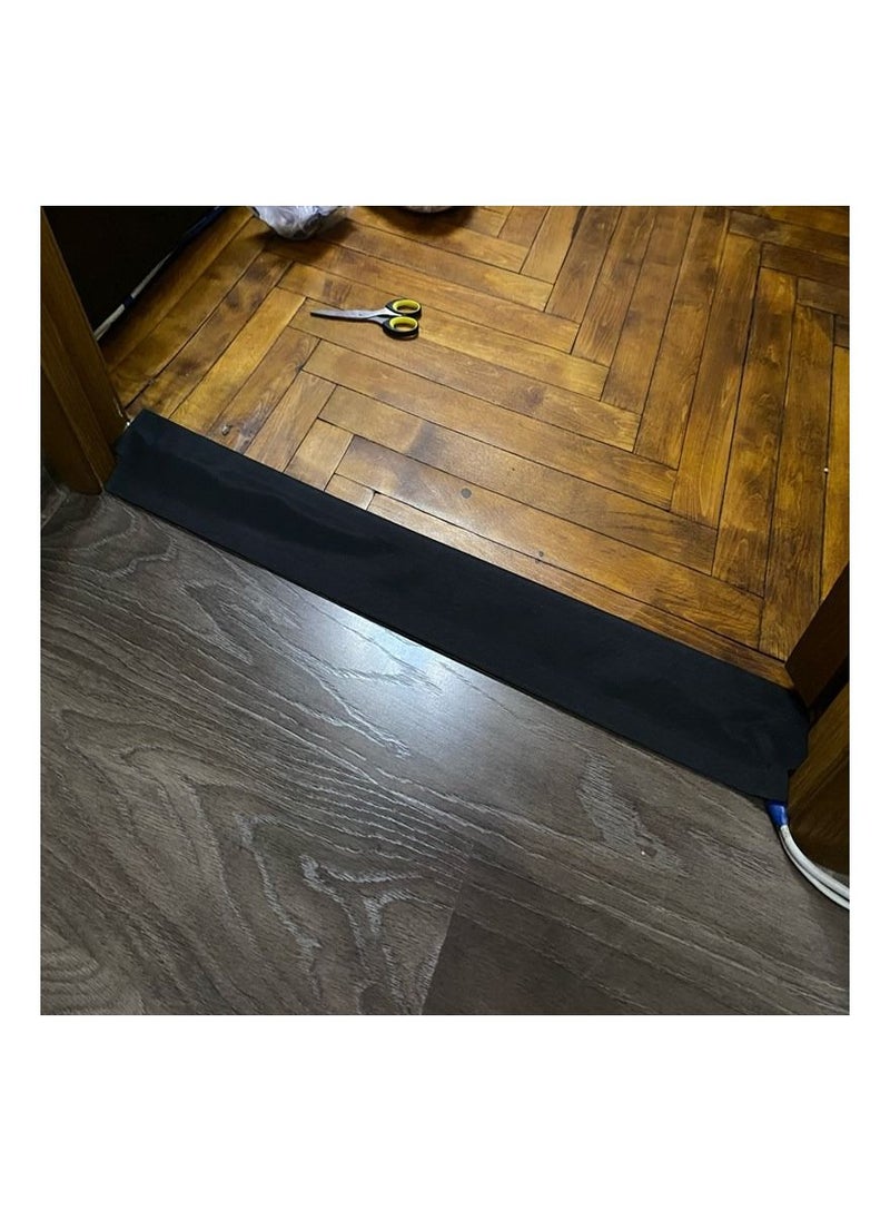 Generic - 1 meter Black Cord Cover Carpet Cable Cover Floor Cord Cover Cable Protector Cable Management for Office and home - Image 1