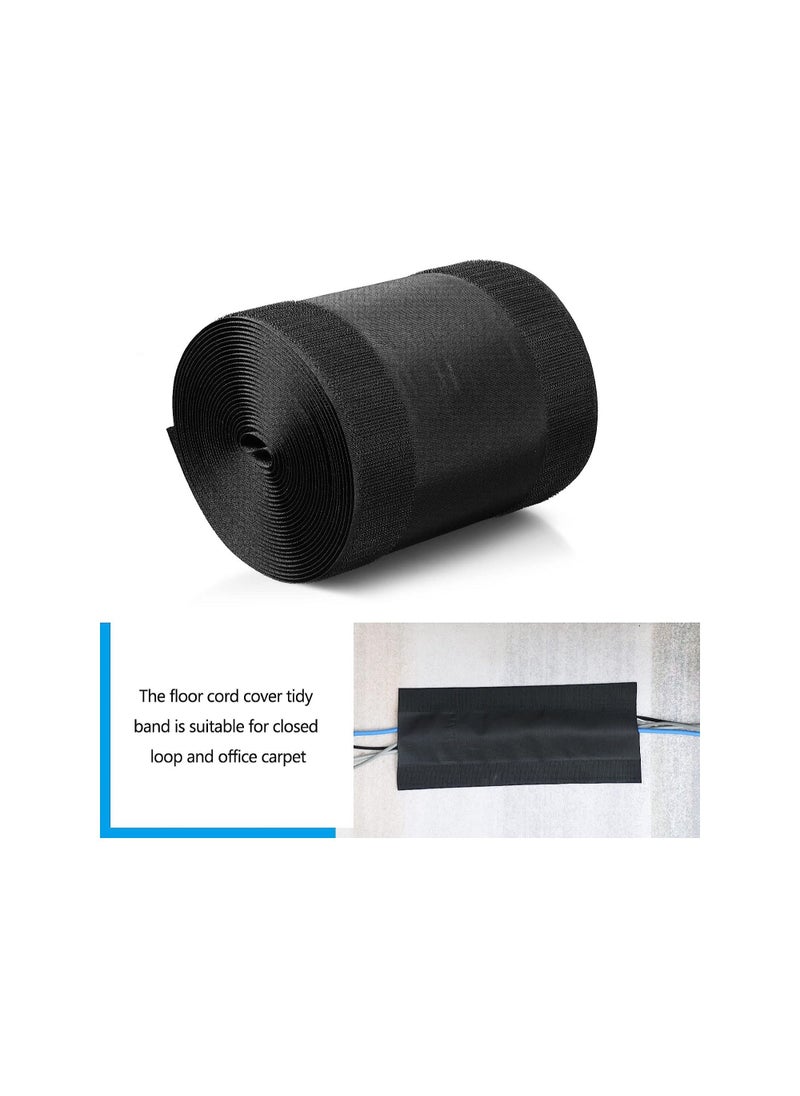 Generic - 1 meter Black Cord Cover Carpet Cable Cover Floor Cord Cover Cable Protector Cable Management for Office and home - Image 1