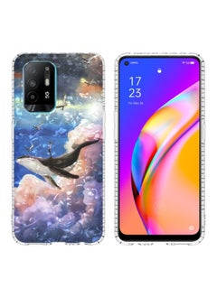 HuHa Case Cover For OPPO A94 4G / F19 Pro / Reno5 F / Reno5 Lite 2.0mm Airbag Shockproof TPU Phone Case Whale 