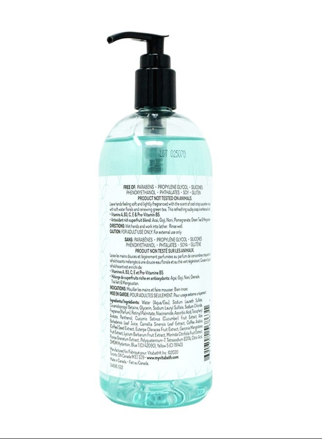Vitabath CUCUMBER & WHITE TEA 16 fl oz Liquid Hand Soap 4pk - Image 3
