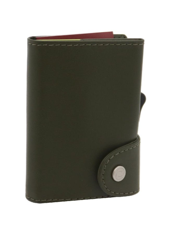 سي-سيكيور محفظة بطاقات كاجوال جلد أخضر - Image 1