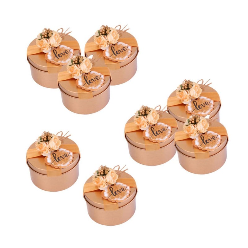 8pcs Gold Tin Storage Boxes With Lids For Wedding Favor Candy And Decorative Packaging - Image 2