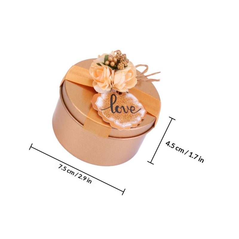 8pcs Gold Tin Storage Boxes With Lids For Wedding Favor Candy And Decorative Packaging - Image 3