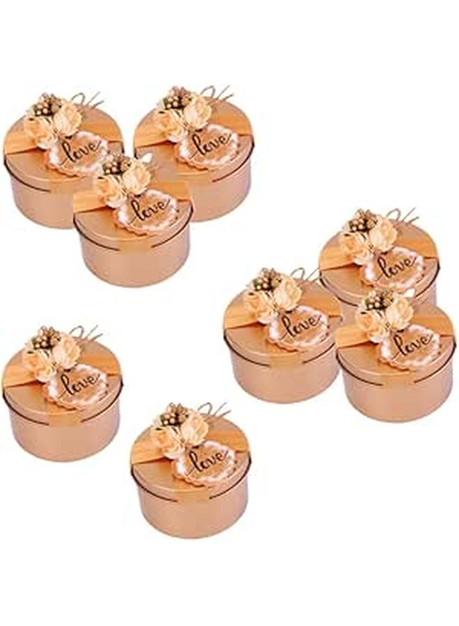 8pcs Gold Tin Storage Boxes With Lids For Wedding Favor Candy And Decorative Packaging - Image 1