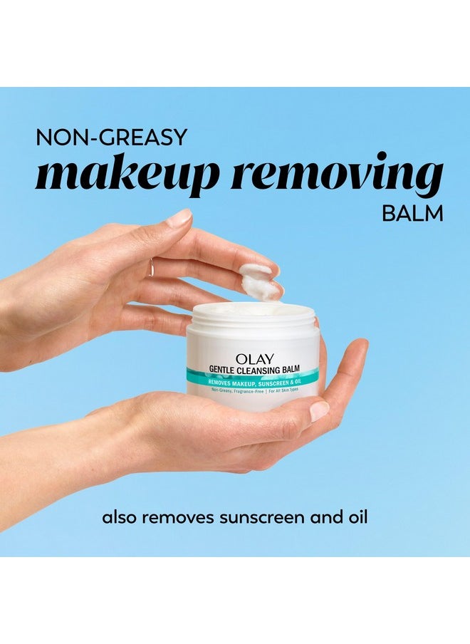 Olay Olay Gentle Cleansing Balm Makeup Remover, Fragrance Free, 3.4 fl oz, Hydrating Face Cleanser Removes Makeup, Sunscreen and Oil  - Image 5