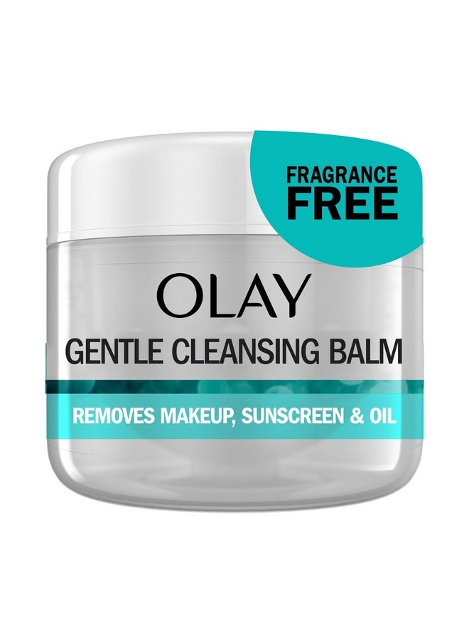 Olay Olay Gentle Cleansing Balm Makeup Remover, Fragrance Free, 3.4 fl oz, Hydrating Face Cleanser Removes Makeup, Sunscreen and Oil  - Image 1
