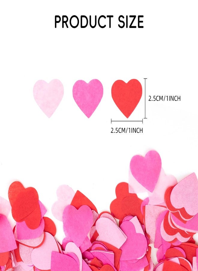CIPOWM 6000pcs Valentine's Day Heart Confetti Decoration, Paper Heart Shaped Table Confetti for Valentine's Day Wedding Engagement Anniversary Birthday Party Decoration - Image 2